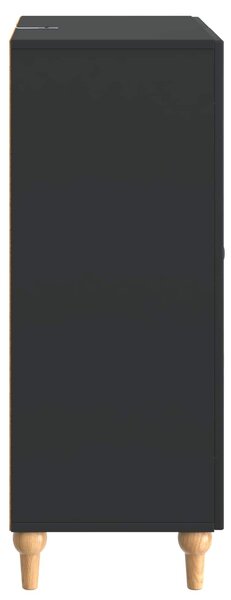 VidaXL Széf fiókkal Fekete 66 x 34,5 x 90 cm Szerelt Fa