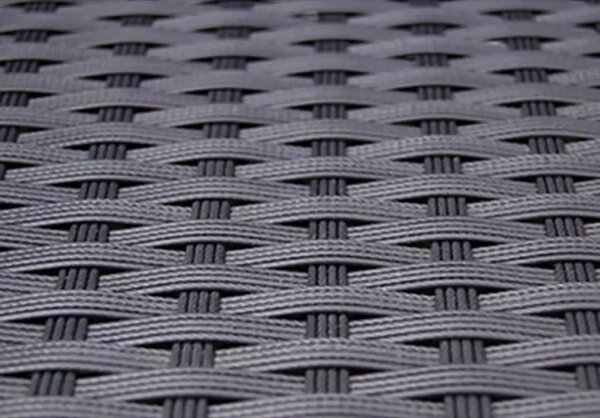 Polyrattan Kültéri Étkezőgarnitúra - 5 részes - Fekete