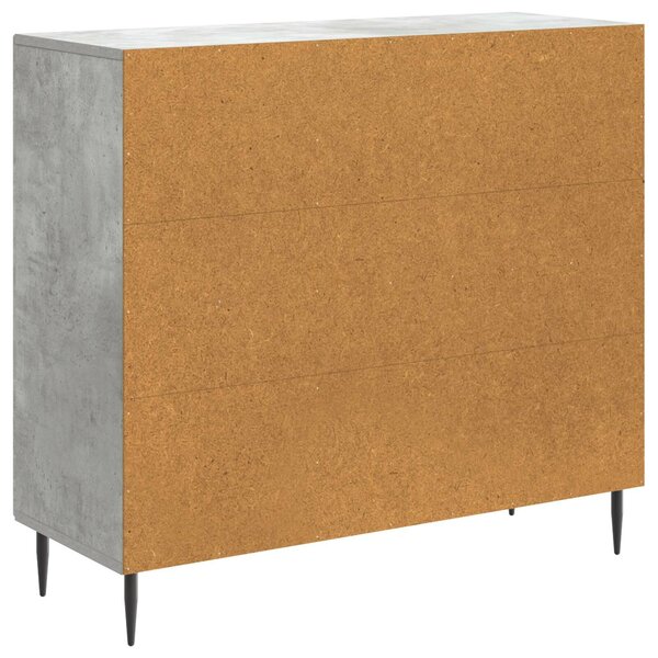 VidaXL Széf Betonszürke 89 x 34,5 x 80 cm Szerelt Fa