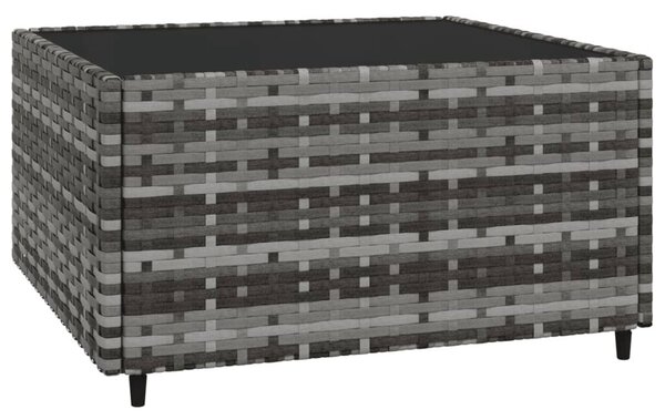 Polyrattan Kerti Ülőgarnitúra - 4 részes - Szürke