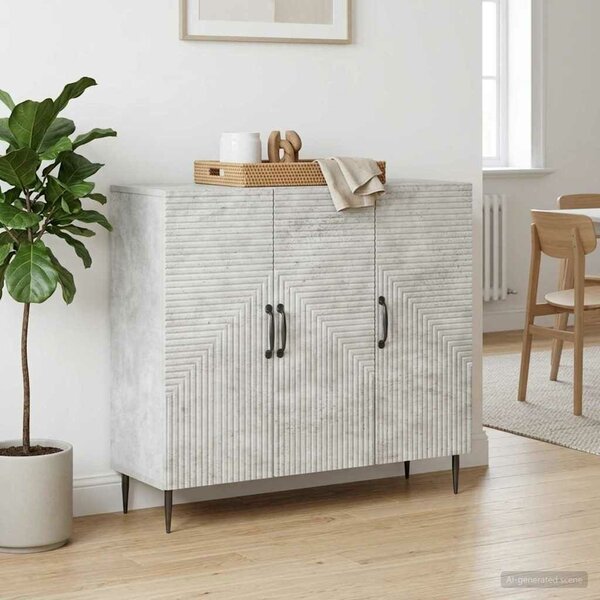 VidaXL Széf Betonszürke 89 x 34,5 x 80 cm Szerelt Fa