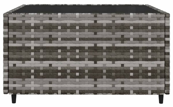 Polyrattan Kerti Ülőgarnitúra - 4 részes - Szürke
