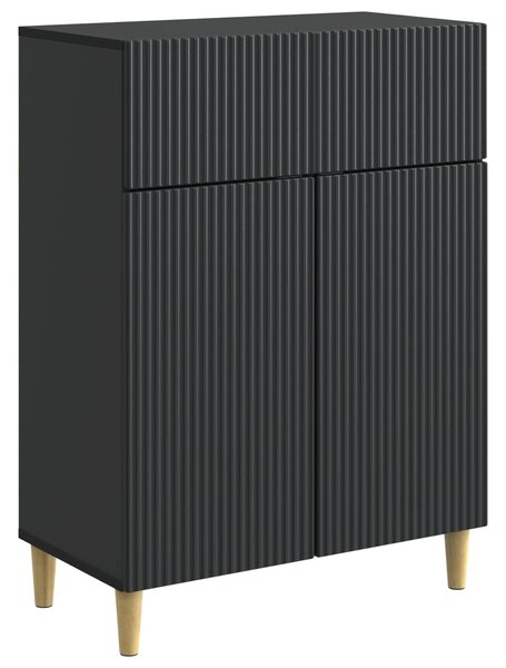 VidaXL Széf fiókkal Fekete 66 x 34,5 x 90 cm Szerelt Fa