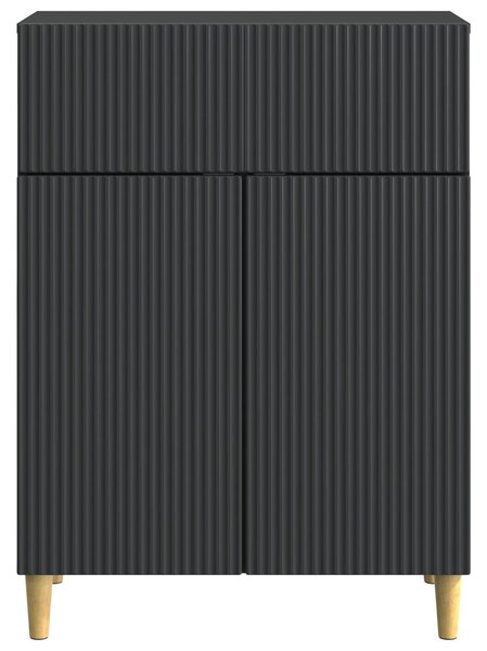 VidaXL Széf fiókkal Fekete 66 x 34,5 x 90 cm Szerelt Fa