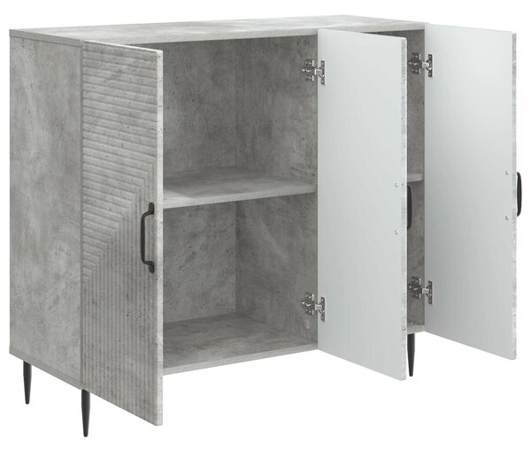 VidaXL Széf Betonszürke 89 x 34,5 x 80 cm Szerelt Fa