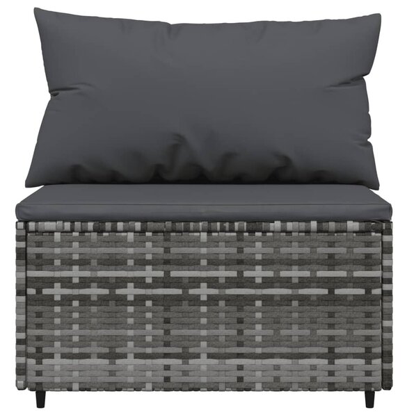 Polyrattan Kerti Ülőgarnitúra - 4 részes - Szürke