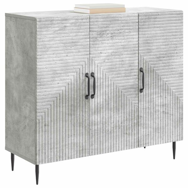 VidaXL Széf Betonszürke 89 x 34,5 x 80 cm Szerelt Fa