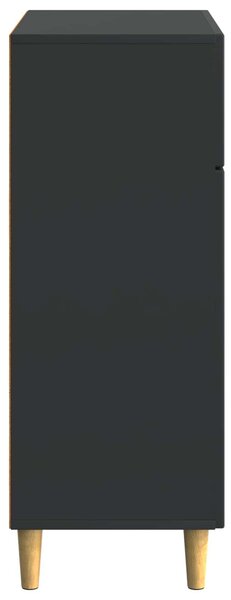 VidaXL Széf fiókkal Fekete 66 x 34,5 x 90 cm Szerelt Fa