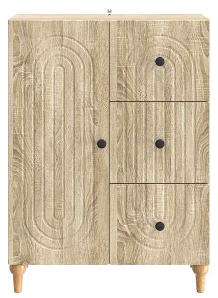 VidaXL Széf fiókkal Sonoma Tölgy 66 x 34,5 x 90 cm Szerelt Fa