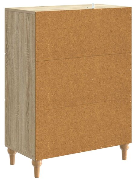 VidaXL Széf fiókkal Sonoma Tölgy 66 x 34,5 x 90 cm Szerelt Fa