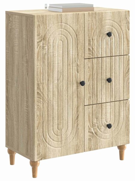 VidaXL Széf fiókkal Sonoma Tölgy 66 x 34,5 x 90 cm Szerelt Fa