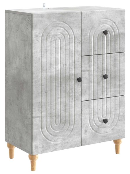 VidaXL Széf fiókkal Betonszürke 66 x 34,5 x 90 cm Szerelt Fa