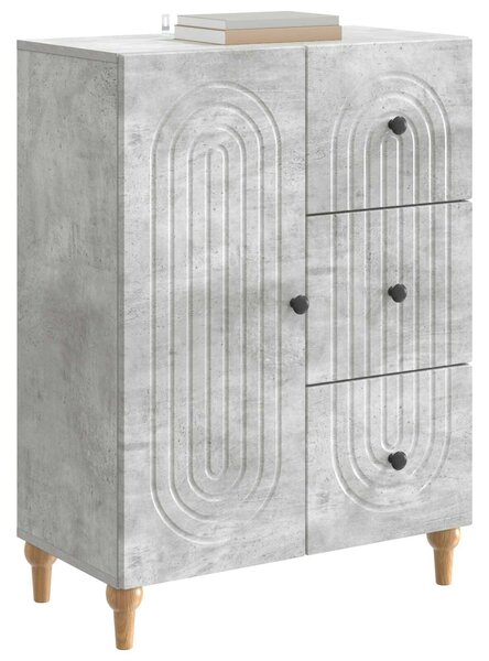 VidaXL Széf fiókkal Betonszürke 66 x 34,5 x 90 cm Szerelt Fa