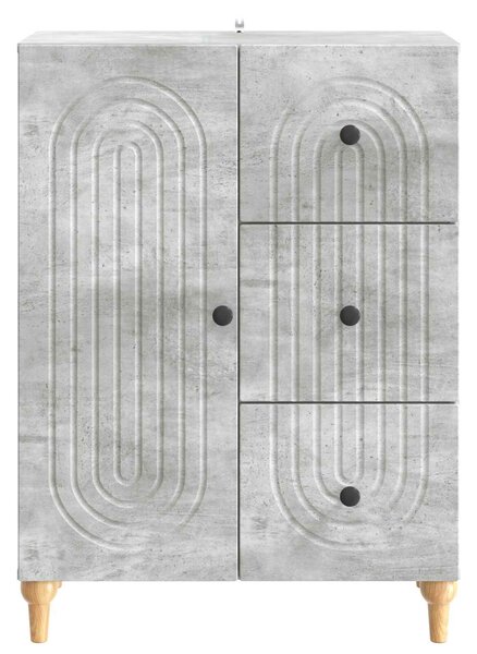 VidaXL Széf fiókkal Betonszürke 66 x 34,5 x 90 cm Szerelt Fa