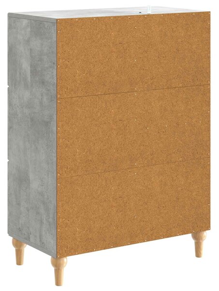 VidaXL Széf fiókkal Betonszürke 66 x 34,5 x 90 cm Szerelt Fa