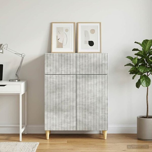VidaXL Széf fiókkal Betonszürke 66 x 34,5 x 90 cm Szerelt Fa