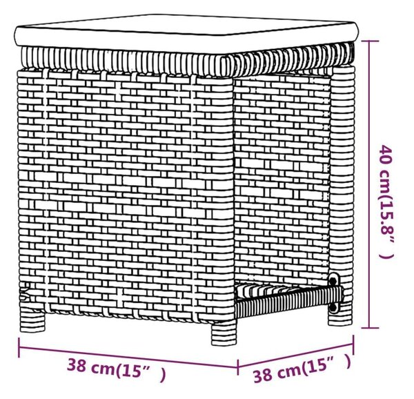 6 részes szürke polyrattan kerti ülőgarnitúra párnákkal