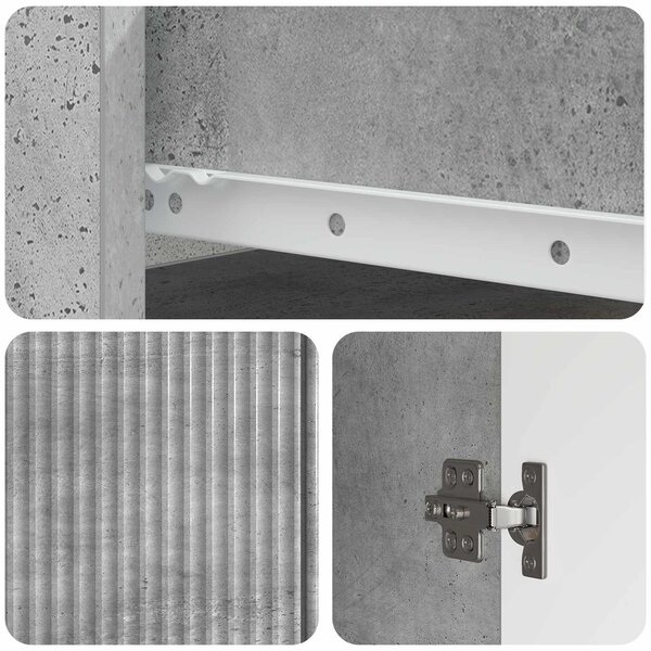VidaXL Széf fiókkal Betonszürke 66 x 34,5 x 90 cm Szerelt Fa