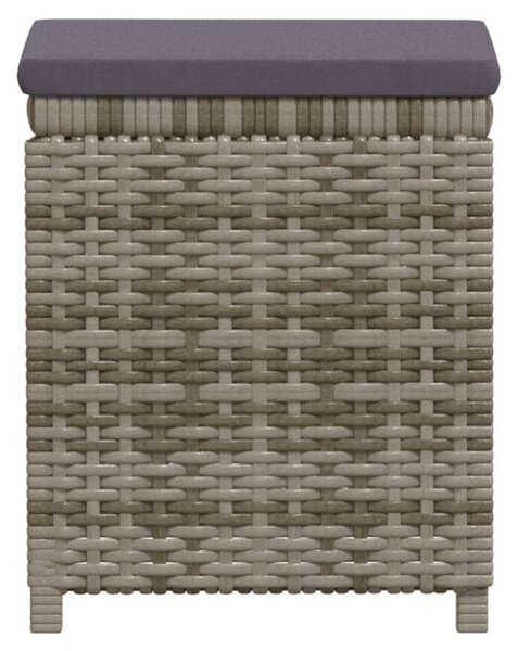 6 részes szürke polyrattan kerti ülőgarnitúra párnákkal