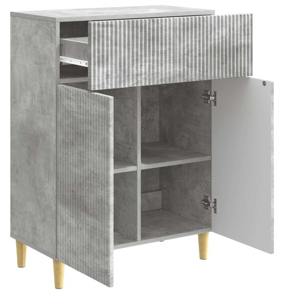 VidaXL Széf fiókkal Betonszürke 66 x 34,5 x 90 cm Szerelt Fa