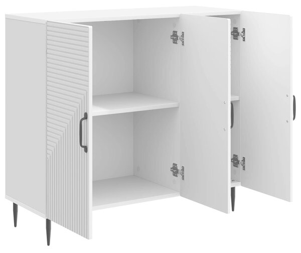 VidaXL Széf Magasfényű Fehér 89 x 34,5 x 80 cm Szerelt Fa