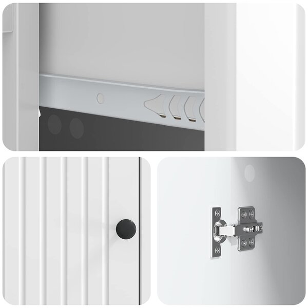 VidaXL Széf fiókkal Magasfényű Fehér 66 x 34,5 x 90 cm Szerelt Fa