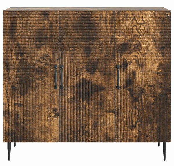 VidaXL Széf Füstös Tölgy 89 x 34,5 x 80 cm Szerelt Fa
