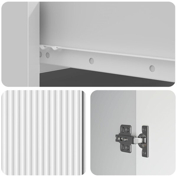 VidaXL Széf fiókkal Magasfényű Fehér 66 x 34,5 x 90 cm Szerelt Fa