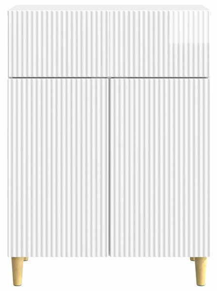 VidaXL Széf fiókkal Magasfényű Fehér 66 x 34,5 x 90 cm Szerelt Fa