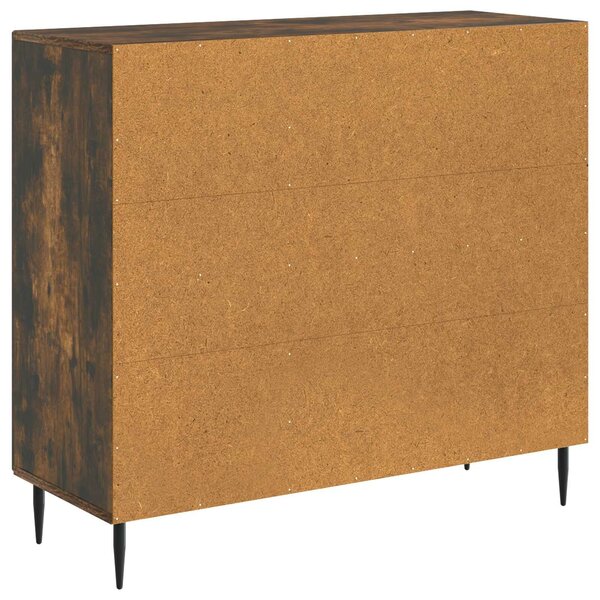 VidaXL Széf Füstös Tölgy 89 x 34,5 x 80 cm Szerelt Fa