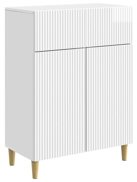 VidaXL Széf fiókkal Magasfényű Fehér 66 x 34,5 x 90 cm Szerelt Fa