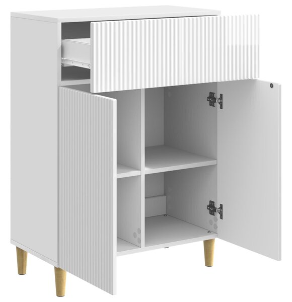 VidaXL Széf fiókkal Magasfényű Fehér 66 x 34,5 x 90 cm Szerelt Fa