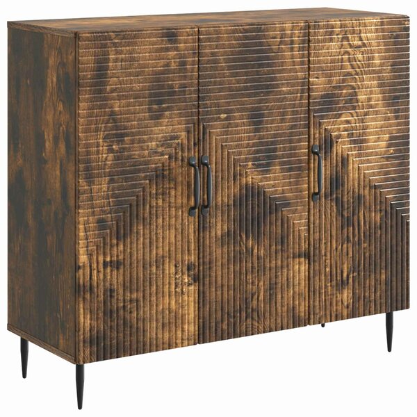 VidaXL Széf Füstös Tölgy 89 x 34,5 x 80 cm Szerelt Fa