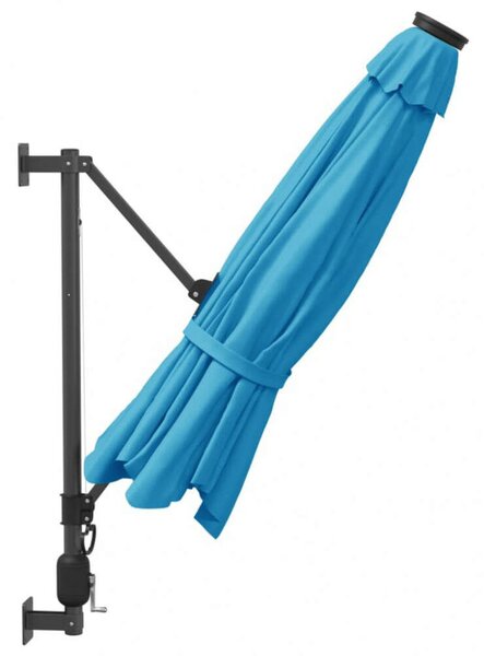 VidaXL Falra Szerelhető Napernyő - Tengerkék - 290 cm