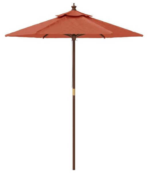 VidaXL Terrakotta Kerti Napernyő - Fa Rúd - 196x231cm