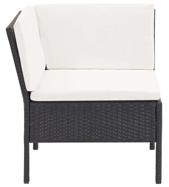 VidaXL Polyrattan Kerti Bútorszett - 6 részes - Fekete