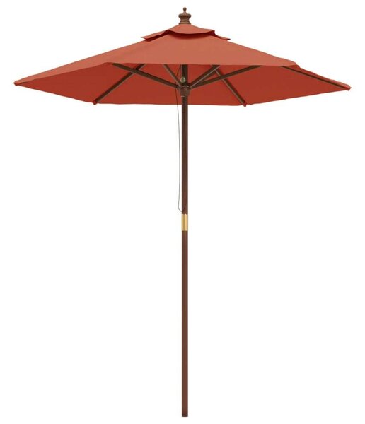 VidaXL Terrakotta Kerti Napernyő - Fa Rúd - 196x231cm