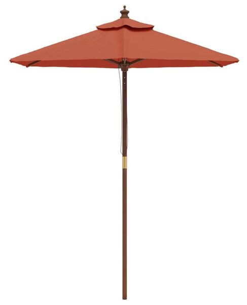 VidaXL Terrakotta Kerti Napernyő - Fa Rúd - 196x231cm