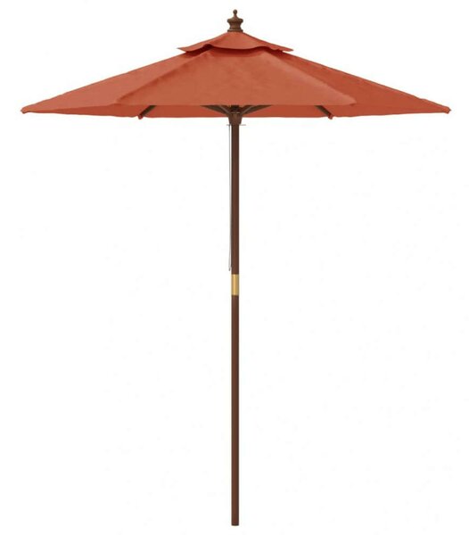 VidaXL Terrakotta Kerti Napernyő - Fa Rúd - 196x231cm