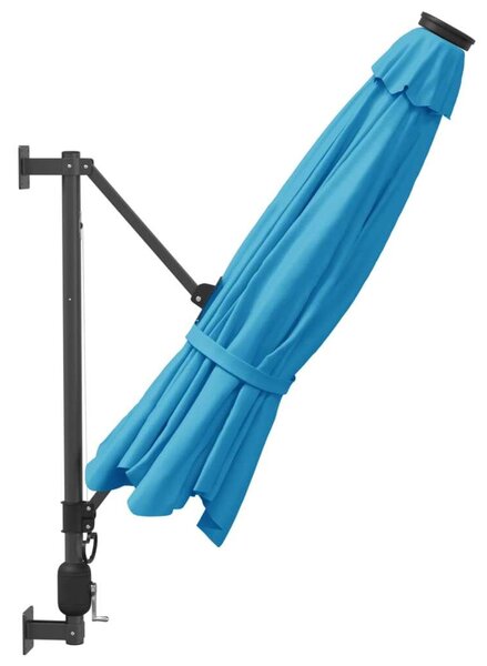 VidaXL Falra Szerelhető Napernyő - Tengerkék - 290 cm