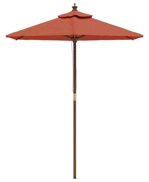 VidaXL Terrakotta Kerti Napernyő - Fa Rúd - 196x231cm