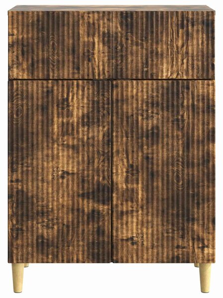 VidaXL Széf fiókkal Füstös Tölgy 66 x 34,5 x 90 cm Szerelt Fa