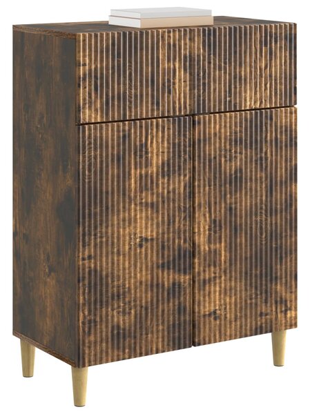VidaXL Széf fiókkal Füstös Tölgy 66 x 34,5 x 90 cm Szerelt Fa