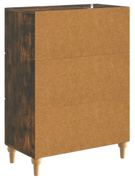 VidaXL Széf fiókkal Füstös Tölgy 66 x 34,5 x 90 cm Szerelt Fa