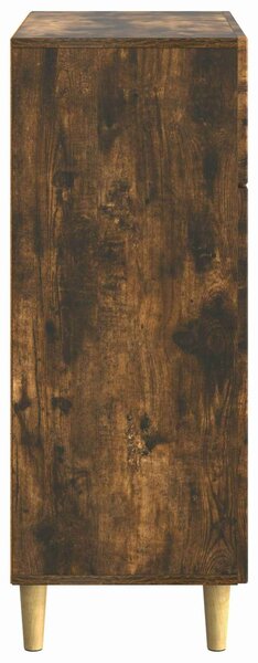 VidaXL Széf fiókkal Füstös Tölgy 66 x 34,5 x 90 cm Szerelt Fa