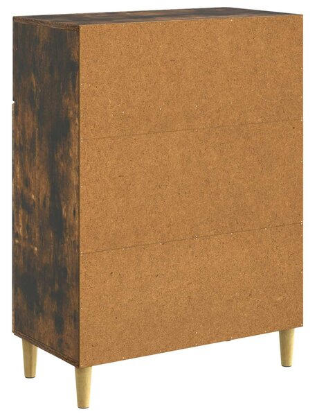 VidaXL Széf fiókkal Füstös Tölgy 66 x 34,5 x 90 cm Szerelt Fa