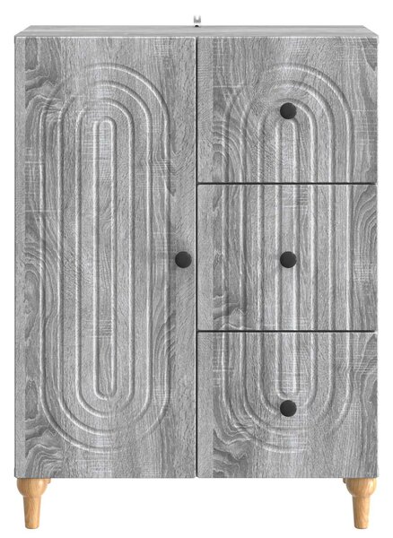 VidaXL Széf fiókkal Szürke Sonoma 66 x 34,5 x 90 cm Szerelt Fa