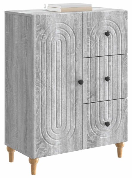 VidaXL Széf fiókkal Szürke Sonoma 66 x 34,5 x 90 cm Szerelt Fa