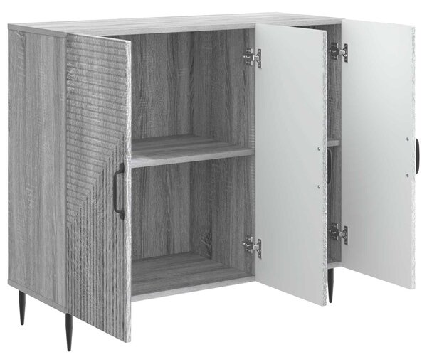 VidaXL Széf Szürke Sonoma 89 x 34,5 x 80 cm Szerelt Fa