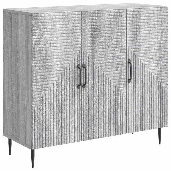 VidaXL Széf Szürke Sonoma 89 x 34,5 x 80 cm Szerelt Fa